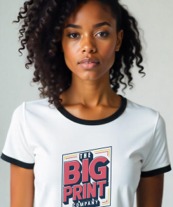 Big Print Signature Ringer Tee